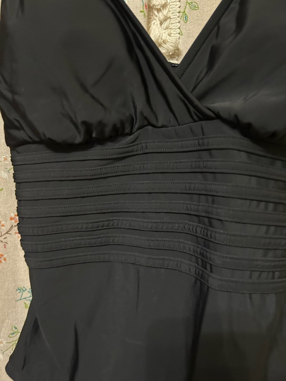 Aqua Green Black Ruched One Piece Swimsuit NWT Size M 8/10 - Picture 2 of 5
